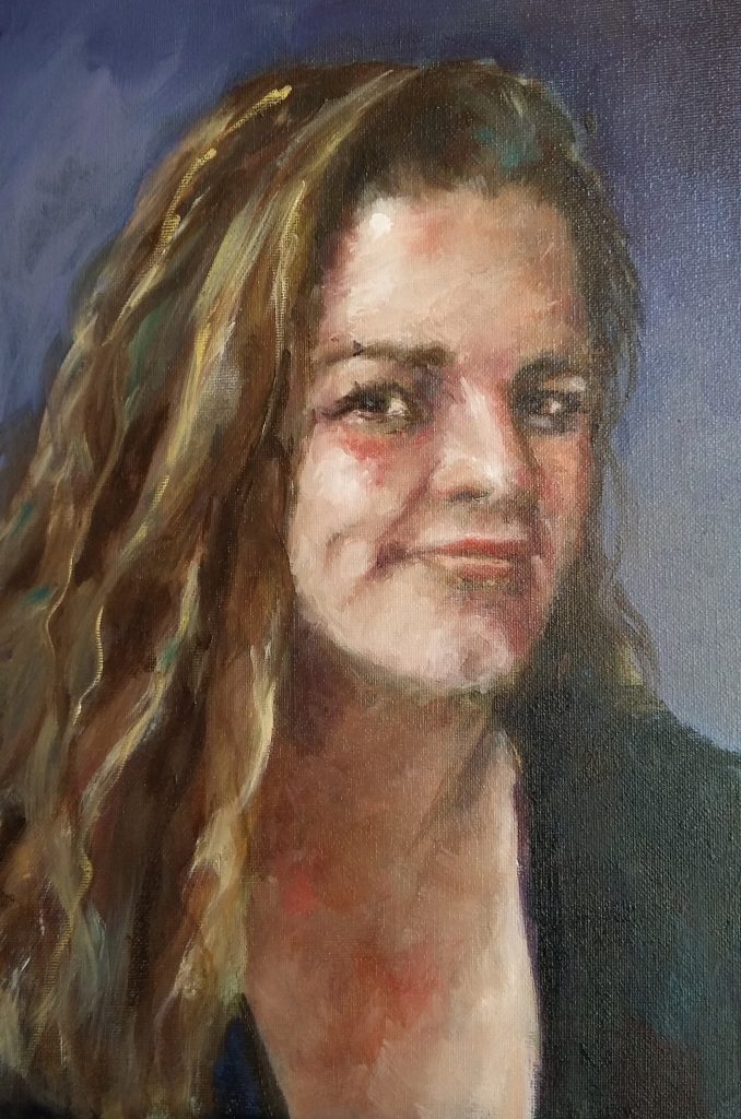 Carla Klein Goldewijk schilderij ‘Jonge vrouw olieverf’