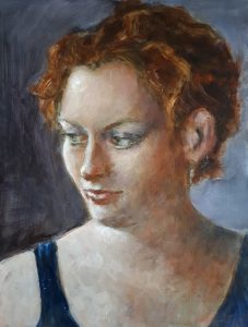Carla Klein Goldewijk schilderij ‘Portret vrouw(dromerig)’